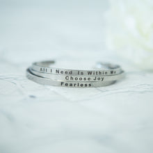 Load image into Gallery viewer, Positive Statement Stackable Bangles
